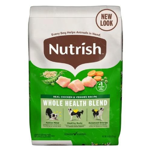 Nutrish Real Chicken & Veggies Recipe Whole Health Blend Dry Dog Food